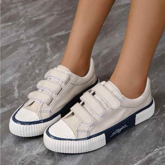 SHEIN Shoes - Swapped - Creamy White Velcro Sneakers